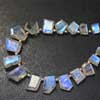 Blue Flash Natural Rainbow Moonstone Faceted Gemstone Bead 18 Beads and Size 7mm to 16mm approx.